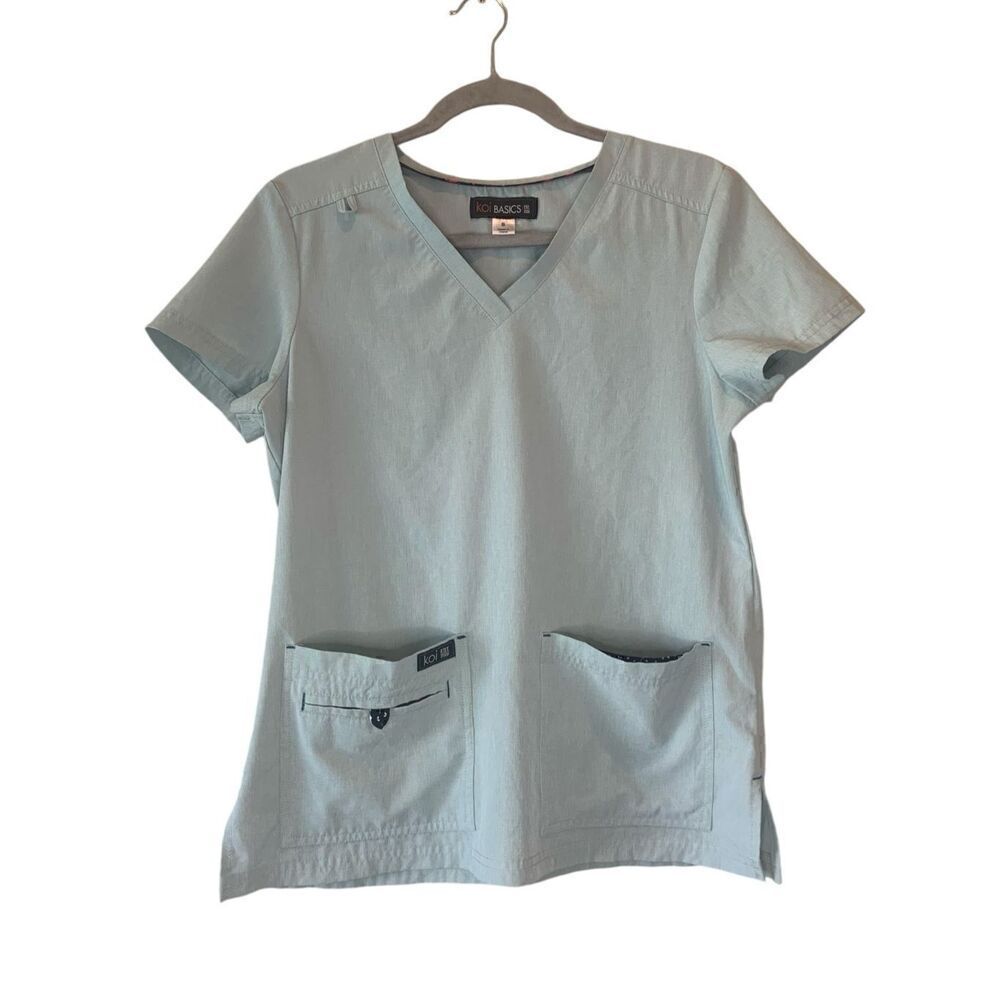 KOI Basics scrub top color sea green size S